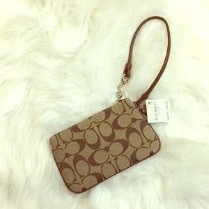 NWT: Coach Signature Skinny Wristlet